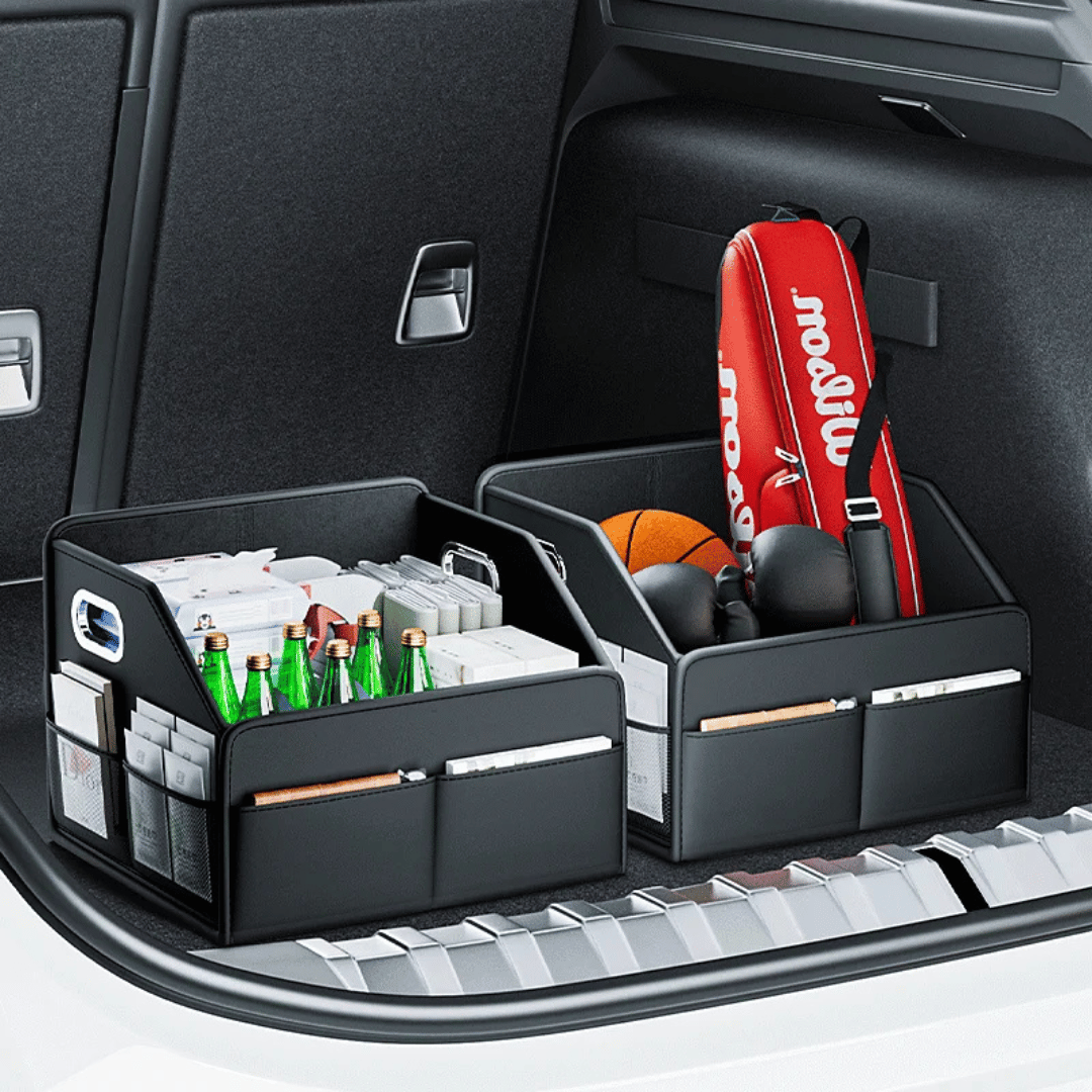 Luxe Opvouwbare Kofferbak Organizer – PU Lederen Opslagbox voor SUV, MPV en Auto's