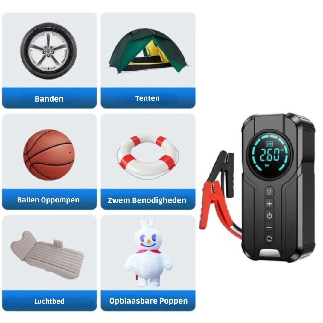 Sparkel | Draagbare inflator & jumpstarter - ShadeFlair