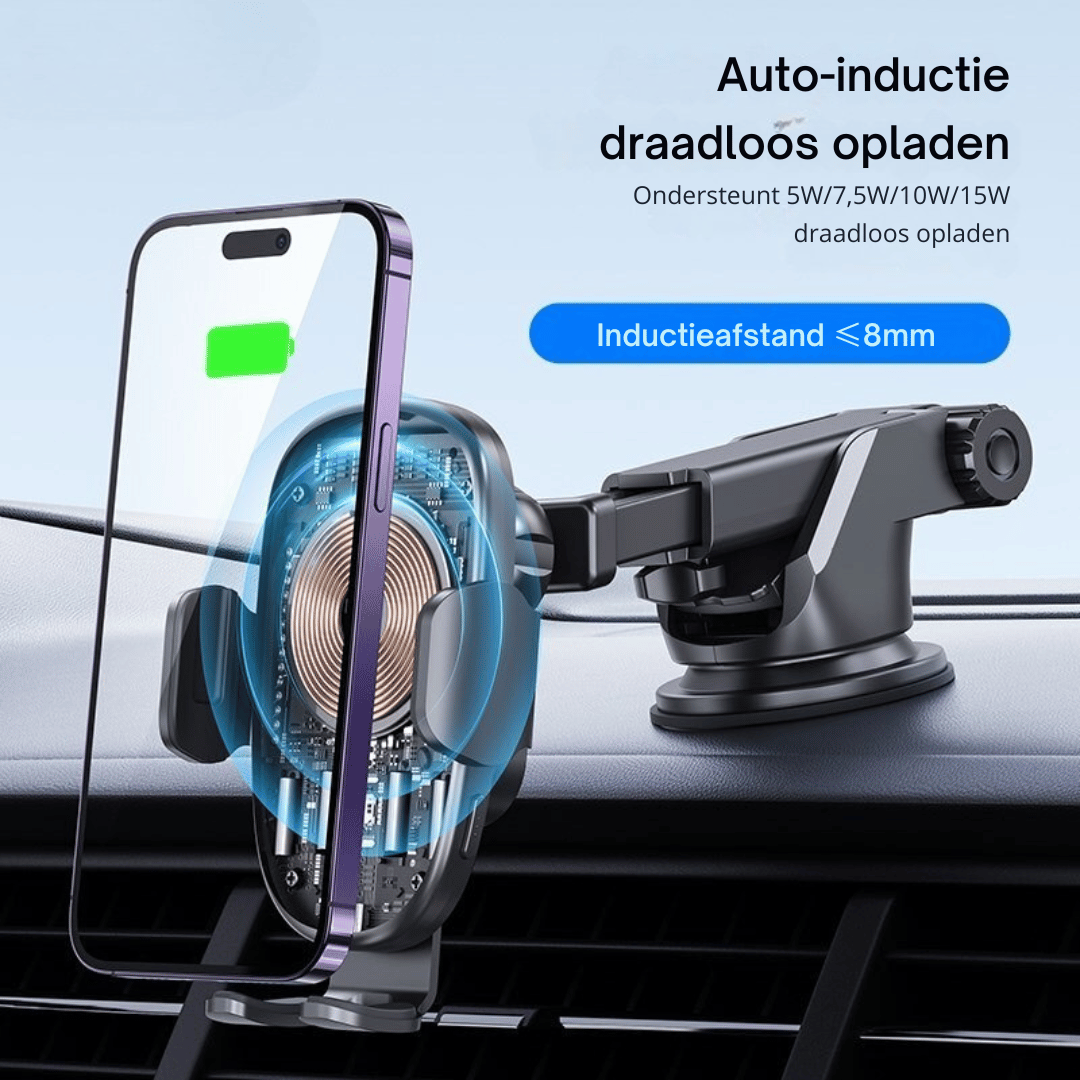 15W Draadloze Auto Telefoonhouder Met Kleurrijk Licht