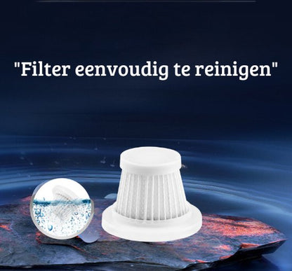 Compacte draadloze handstofzuiger voor auto