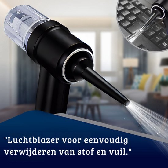 Compacte draadloze handstofzuiger voor auto