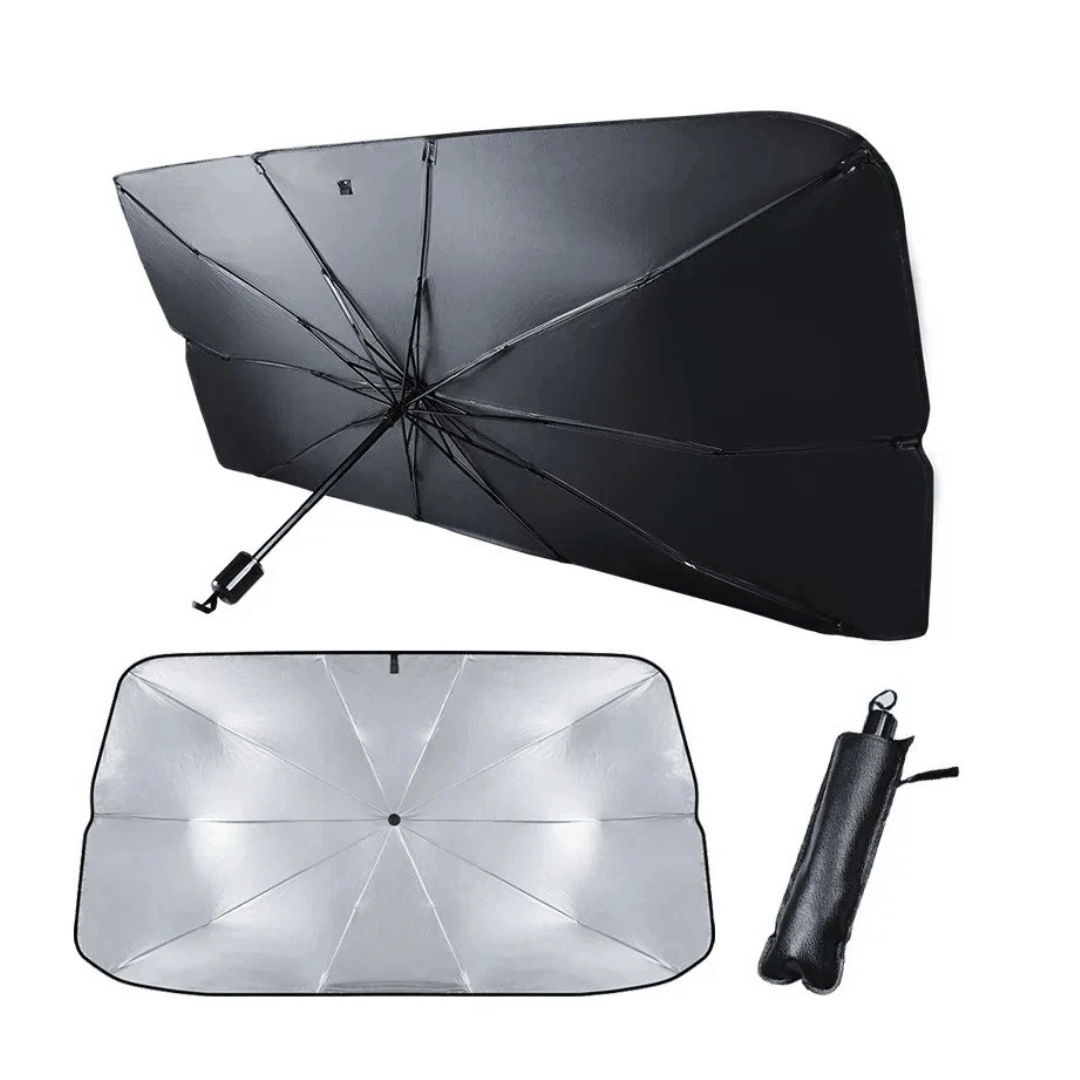 Auto Zonnescherm Voorruit – Titanium Zilver, Anti-UV, Opvouwbaar