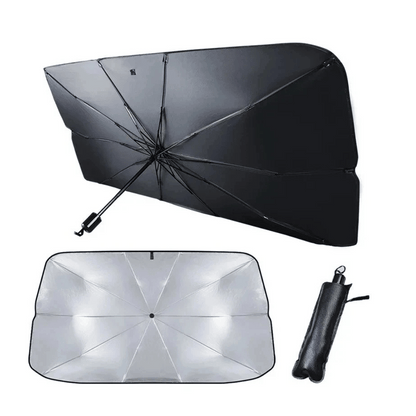 Auto Zonnescherm Voorruit – Titanium Zilver, Anti-UV, Opvouwbaar
