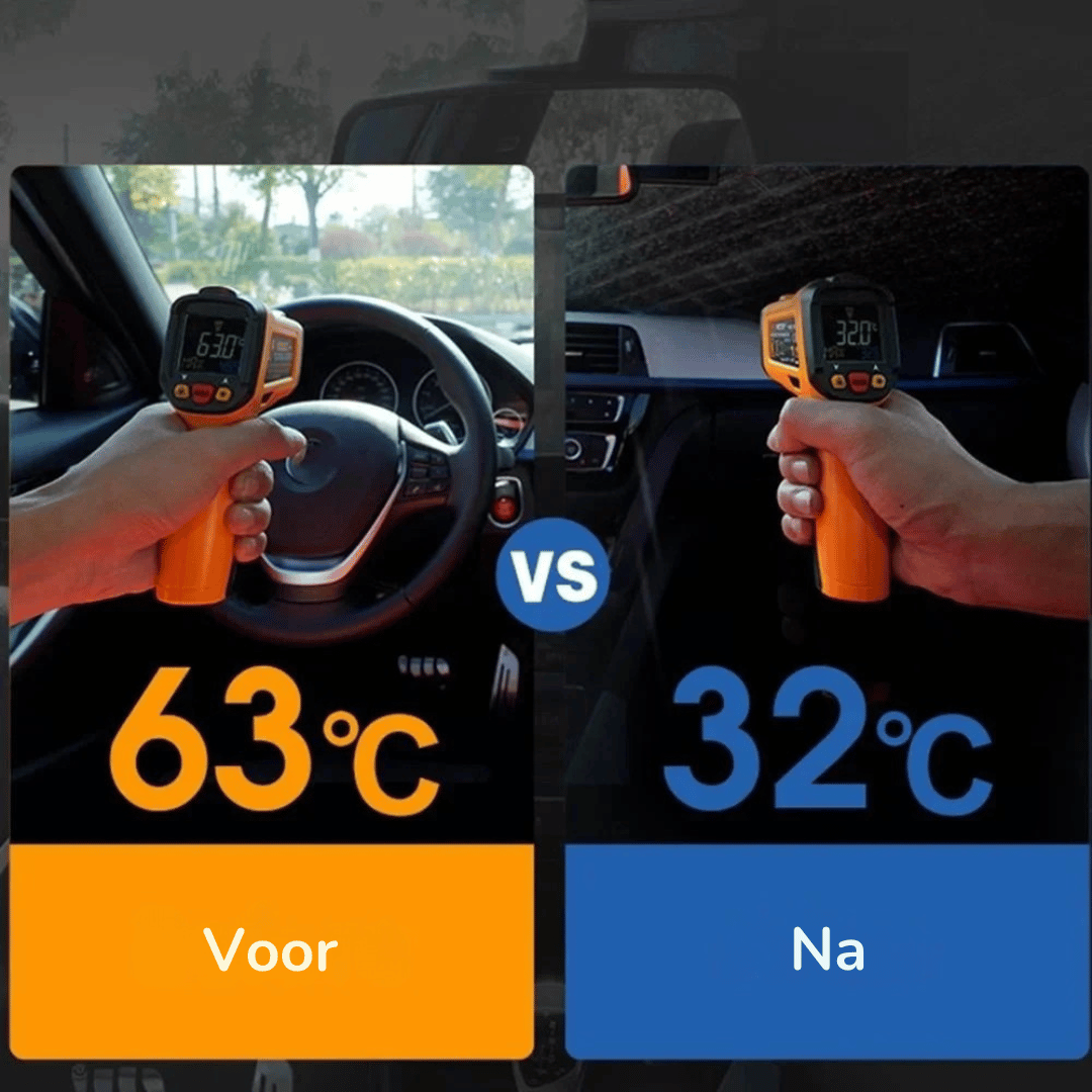Auto Zonnescherm Voorruit – Titanium Zilver, Anti-UV, Opvouwbaar