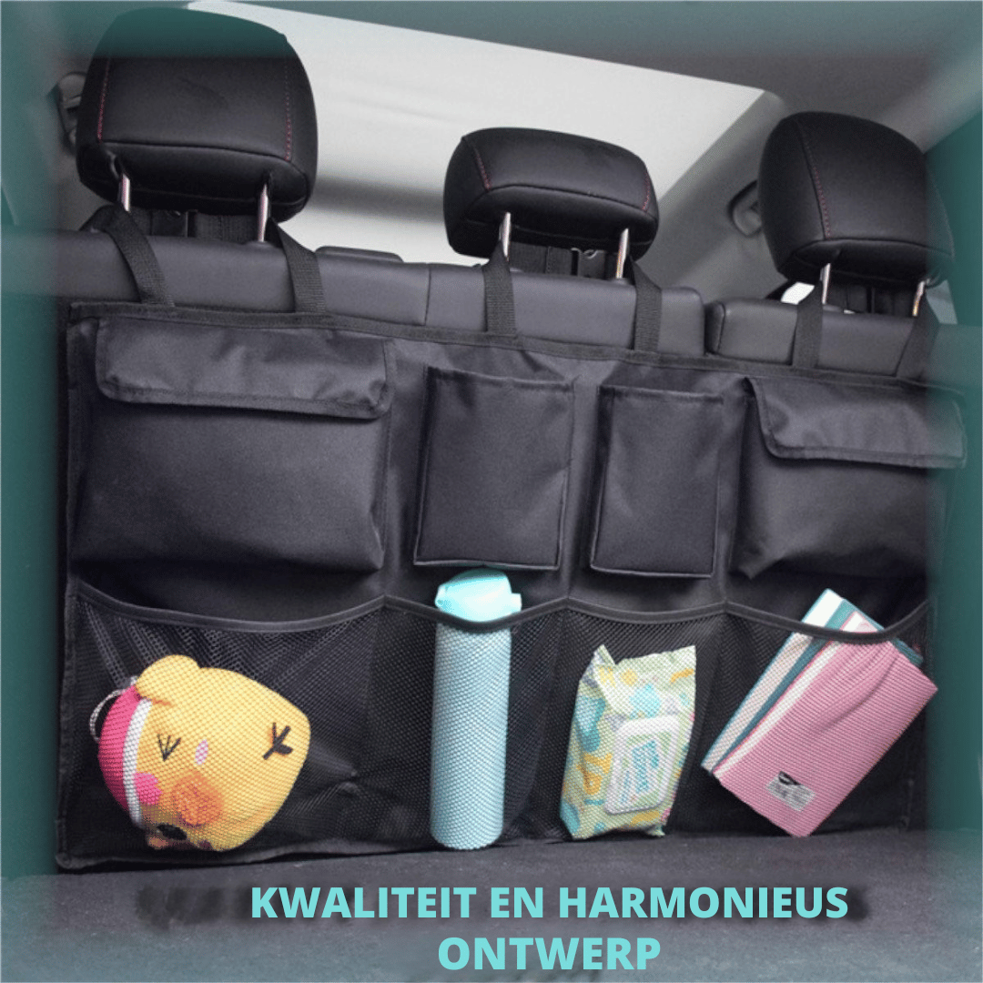 Autostoel en Kofferbak Organizer – 8 Zakken en Verstelbare Riemen