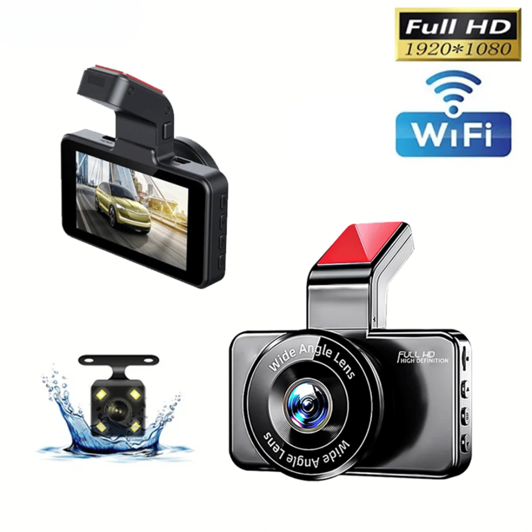 Full HD Dashcam 1080P – Wireless – Front and Rear Camera