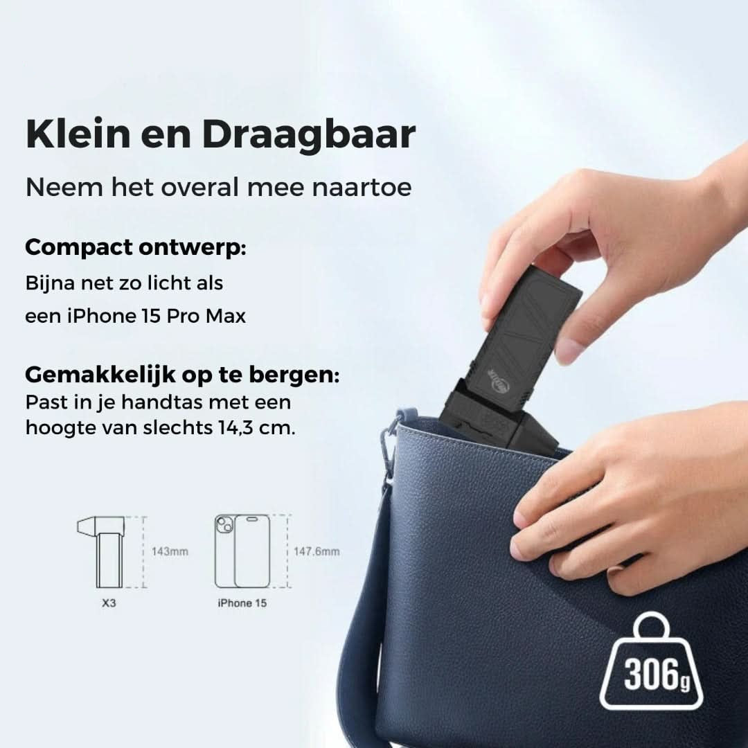 TurboJet™ - Krachtige, Draagbare Luchtblazer